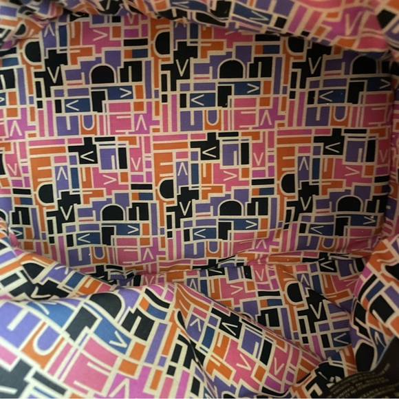 Diane Von Fustenberg DVF Lavander Rose Mauve Canvas Leather Trim Weekender Bag - Picture 13 of 16